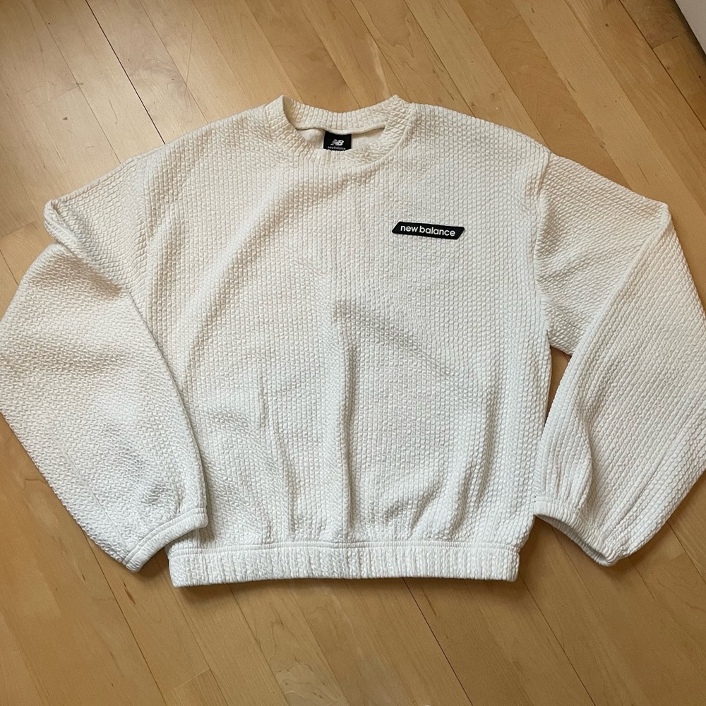 Blousy New Balance Braided Pattern Sweatshirt - image 1